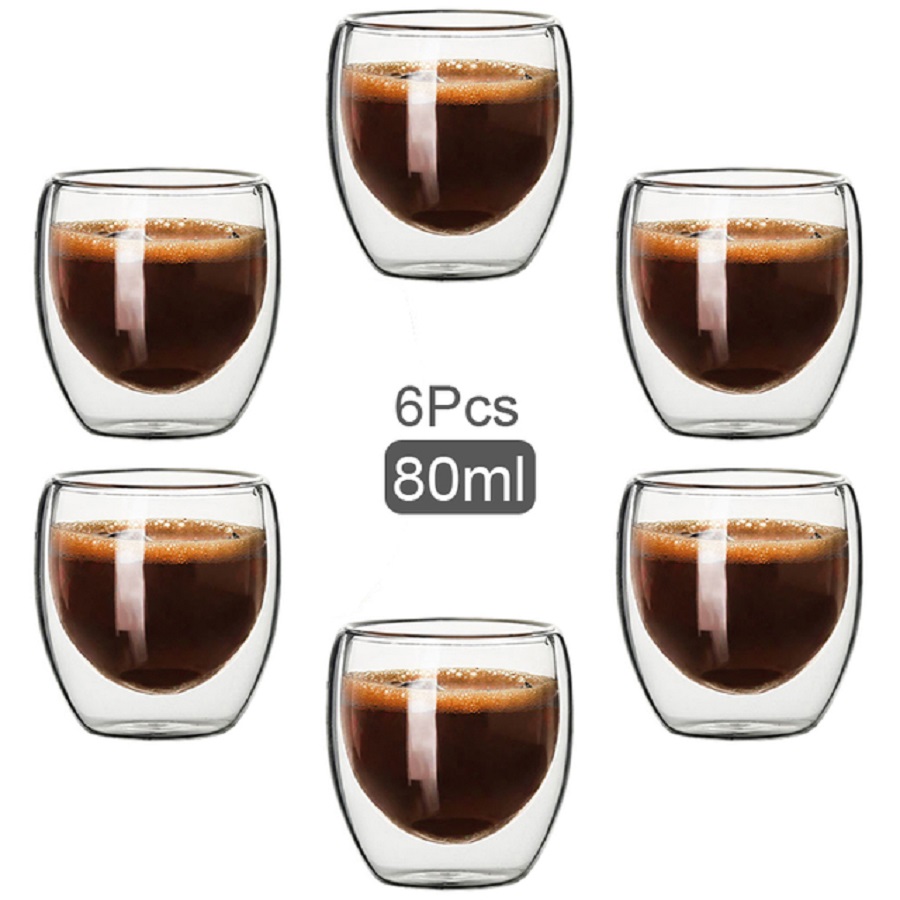 Coffee Tea Games - Стеклянные кофейные кружки с двойными стенками,
