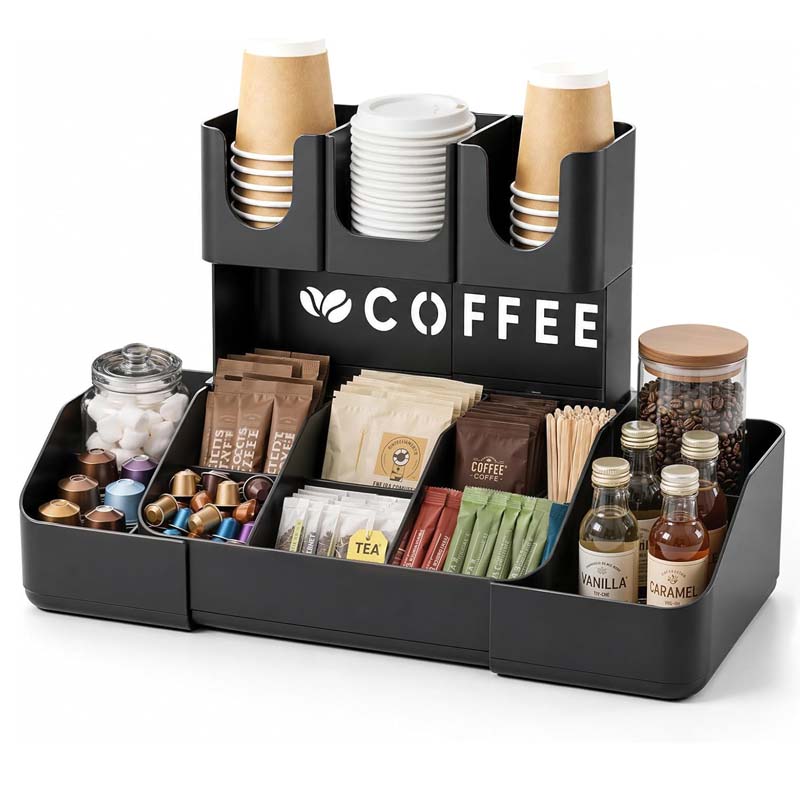 Coffee Tea Station - Двухуровневый органайзер для кофейных принадлежностей на