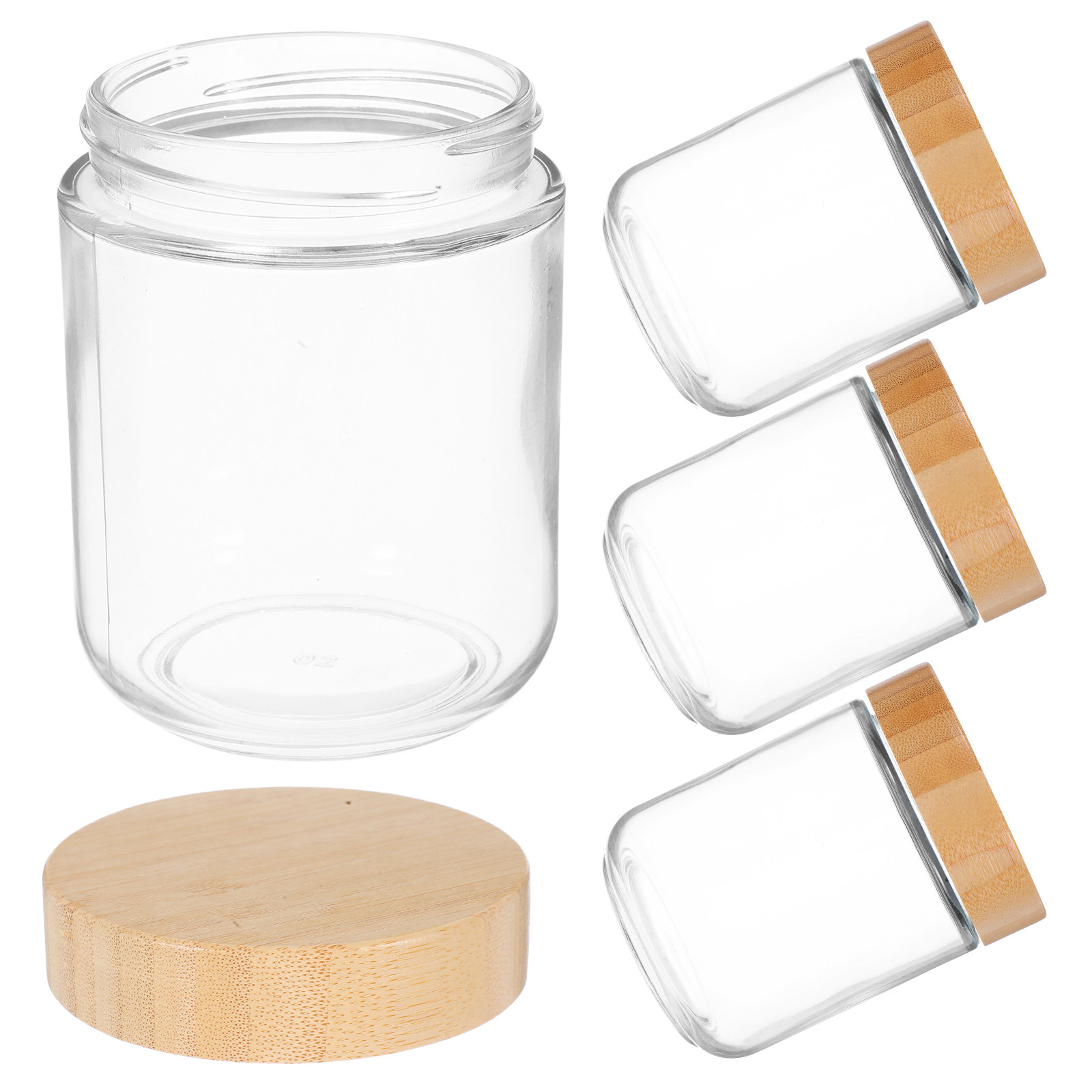 Coffee Tea Sugar Canisters - 4 шт. прочных стеклянных контейнера с