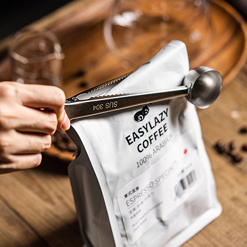 Coffee Tea And Bean Leaf - Новая ложка-зажим из нержавеющей стали 2026