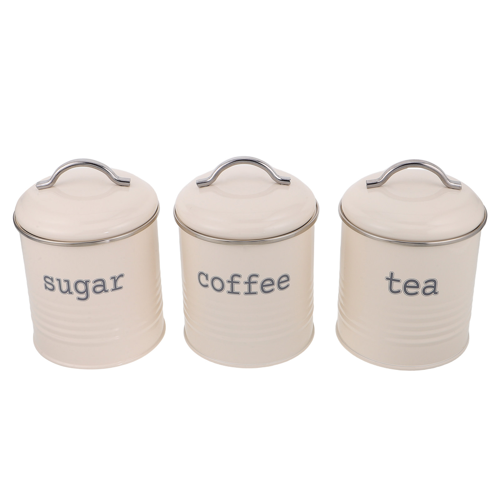 Coffee Tea Sugar Canisters - Набор из 3 герметичных контейнеров для