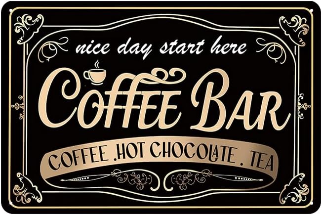 Coffee Tea Station - Винтажные металлические таблички YOYI ART для